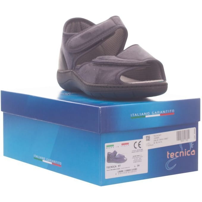 TECNICA 5 Pantoffel Sandaal, Comfortschoen - Unisex - wijdte XL - grijs - maat 39
