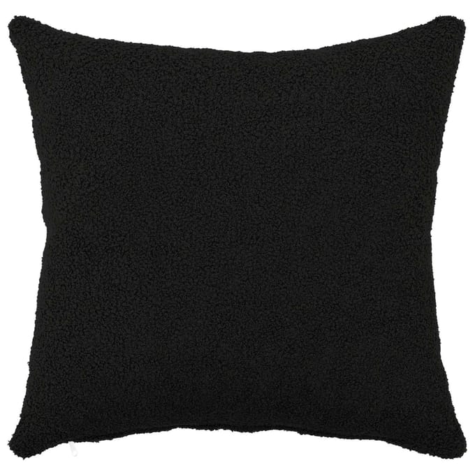 vidaXL - Kussensloop - 6 - pcs - HEERLEN - Zwart - 30 - x - 30 - cm - Bouclé