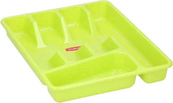 Narimano® Bestekbak - 4.5 x 27 x 34 cm. - 5 Vakken - Groen