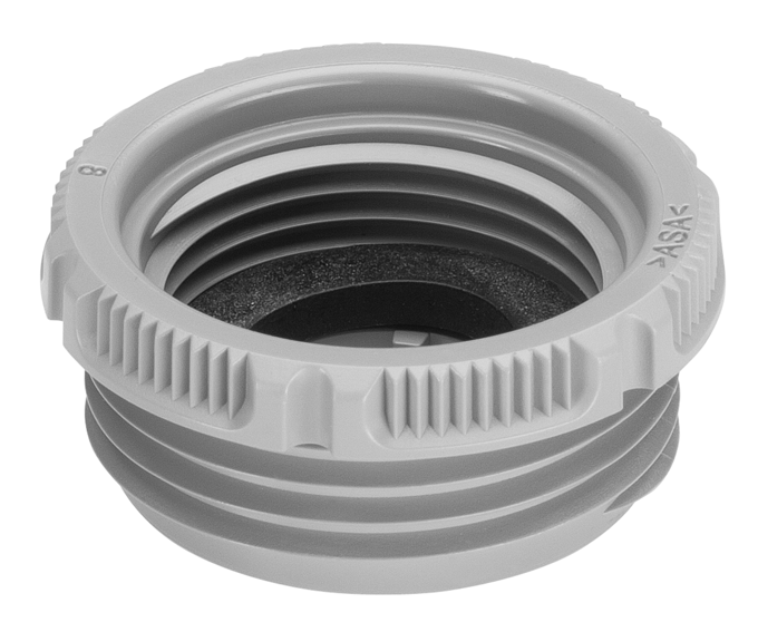 Adapter 1"-3/4" kpl. hellgrau