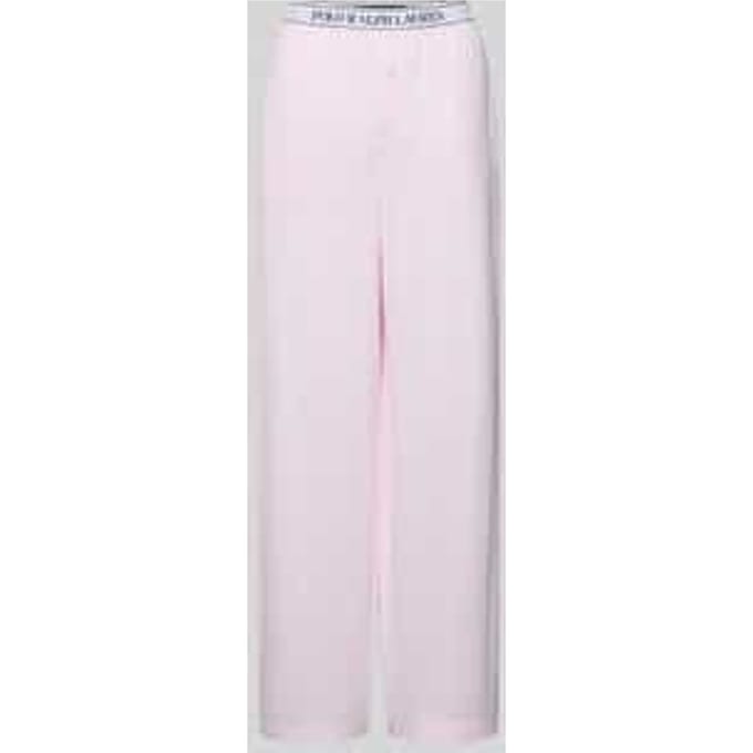 Straight leg pyjamabroek met elastische band met label