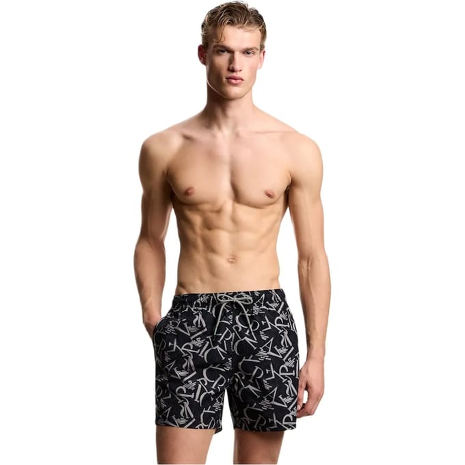 Emporio Armani herenbadpak met adelaarmotief (GA)