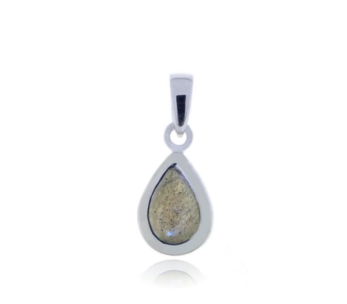 SilverGems Zilver hanger met met cabouchon geslepen Labradoriet edelsteen