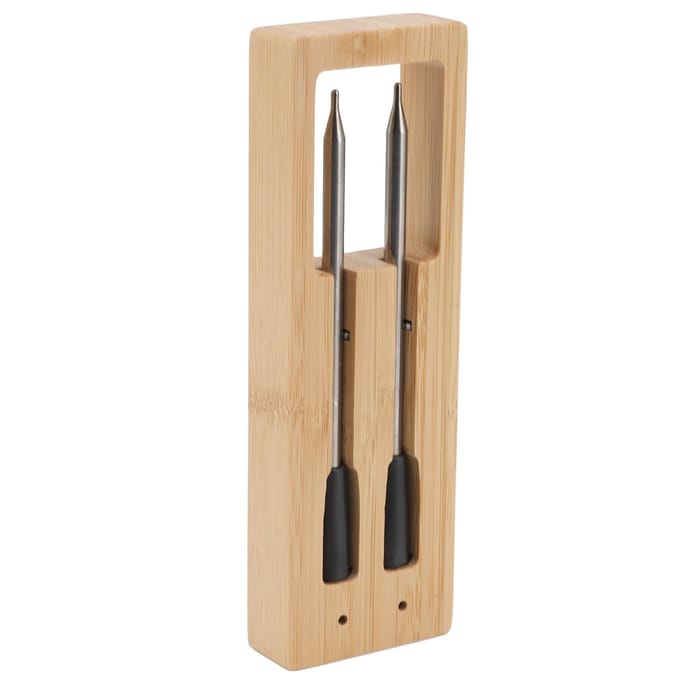 Draadloze vleesthermometer met slim ontwerp, USB-voeding, multifunctionele draadloze Bluetooth-vleesthermometer. beige