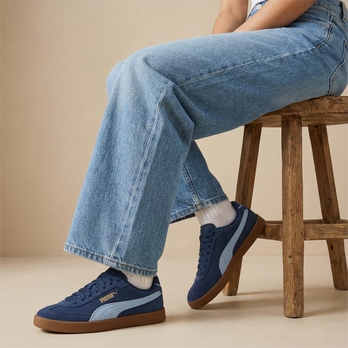 Puma Club II Era Sneakers blauw Suede - Dames - Maat 38