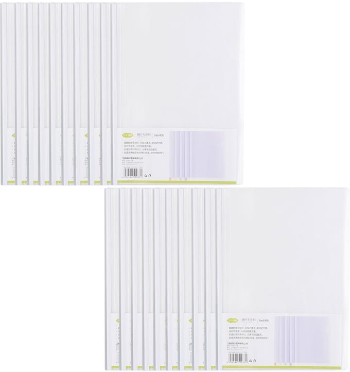 A4 Ringband - Transparante Schuifbare Strips - 20 Stuks Plastic Report Covers
