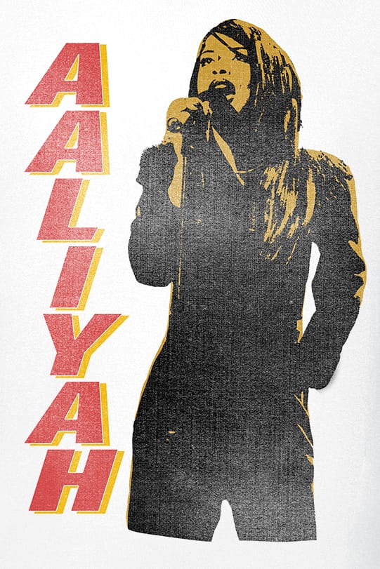 Aaliyah T-shirt - Singing - M tot XXL - voor Mannen - wit