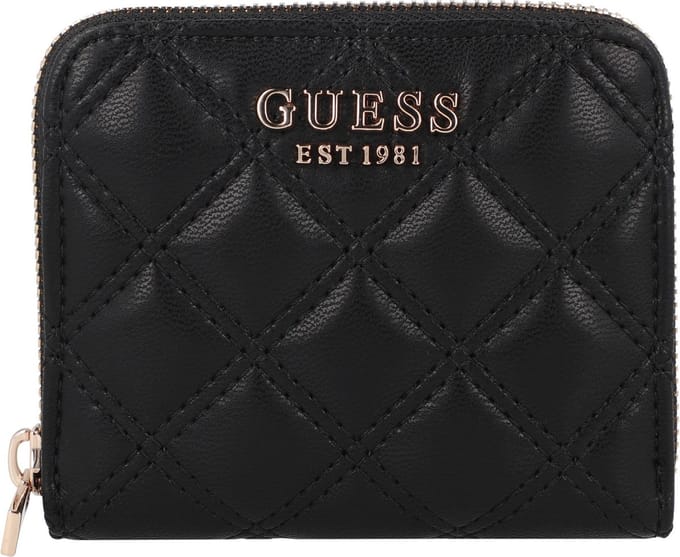 GUESS Portemonnee Giully Zip Around Wallet Black Zwart