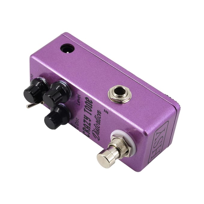 Gitaar Distortion Pedaal Elektrische Gitaar Effectenpedaal True Bypass Zinklegering Behuizing DC 9V 6.35mm paars