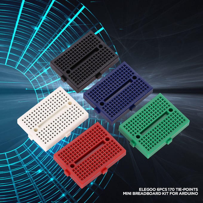 5 stuks 170 Punten Gaten Kleur Mini Soldeervrije Prototype Breadboard ABS Circuitbord Set