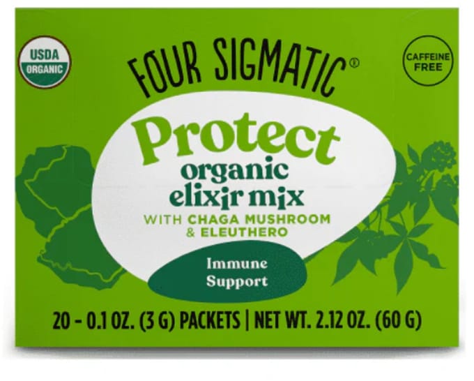 Four Sigmatic - Protect - Organic Elixir wit Chaga Mushroom & Eleuthero - Immune Support - 20 x 3 grams Sachets