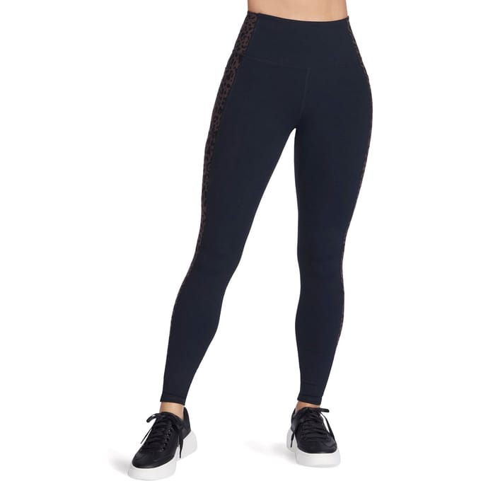 Skechers Performance GO WALK Cheetah Legging Nylon Dames Bruine Sportleggingen