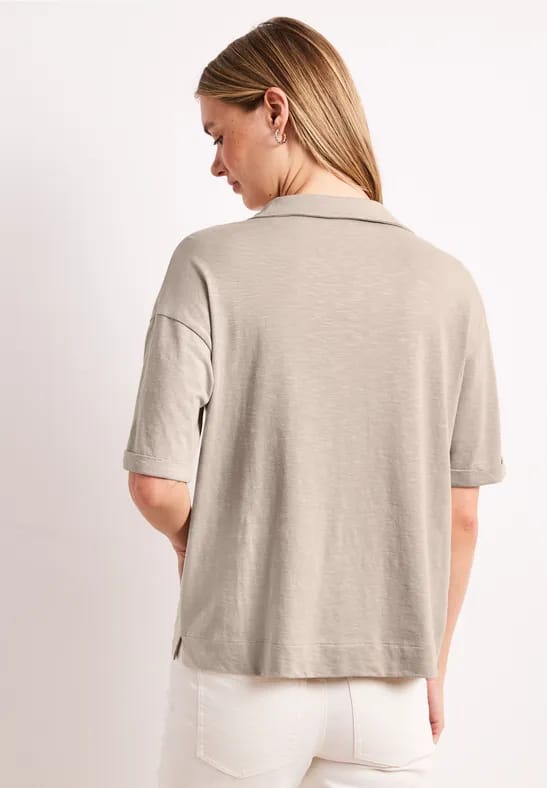 Jersey poloshirt met korte mouwen