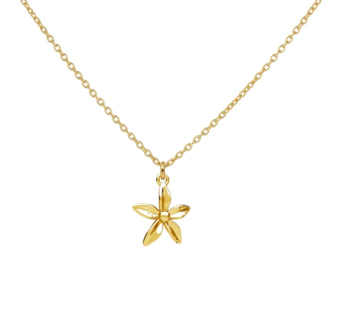 ARLIZI 2389 Ketting bloem hanger - verguld - 44 cm