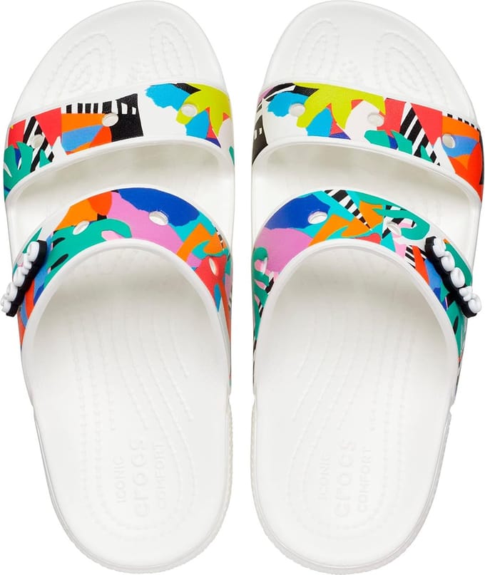 Crocs Classic Retro Resort Sandalen Wit/Multi Maat 46/47 US M12