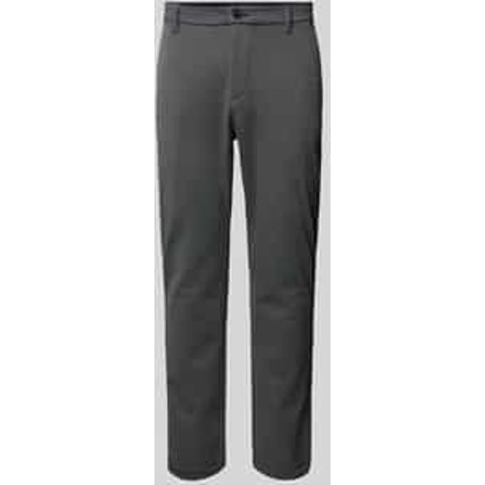 Tom Tailor - TTTRAVIS SLIM chino van piqué jersey - Maat 38/32 - black white birds eye