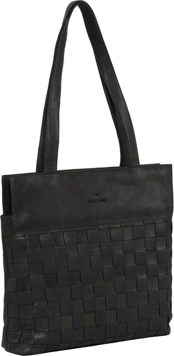 MUSTANG Leren Schoudertas Mackay Shopper Black Zwart