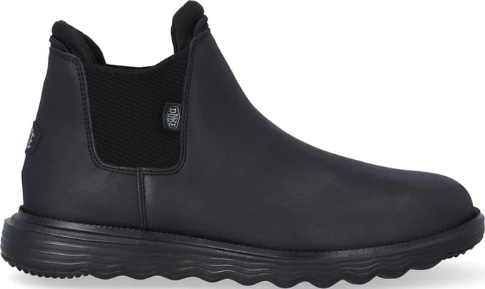 HEYDUDE - Branson Craft Leather Dames Boots Black/Black - Maat 37