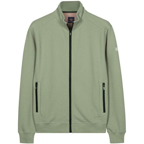 Baileys Vest Sweat Zip Texture Jacquard Doubleface Misty Green / male