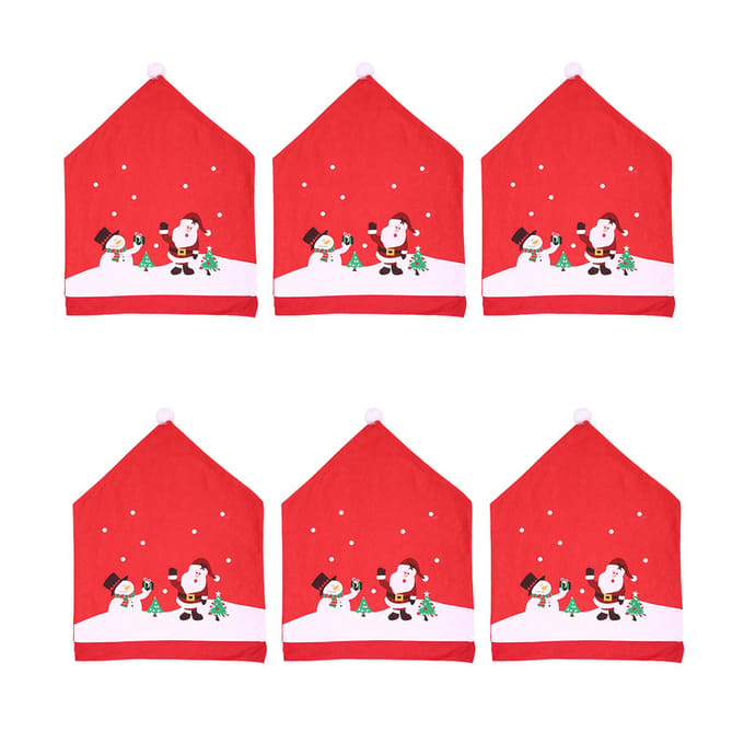Vliesstoelset Cartoon Sneeuwman Krukset red