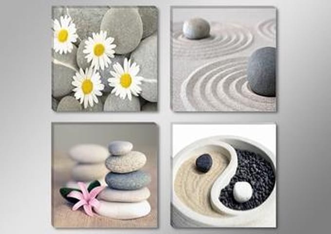 Art4-all - Canvas Schilderij Ying Yang Relax - 60x60cm