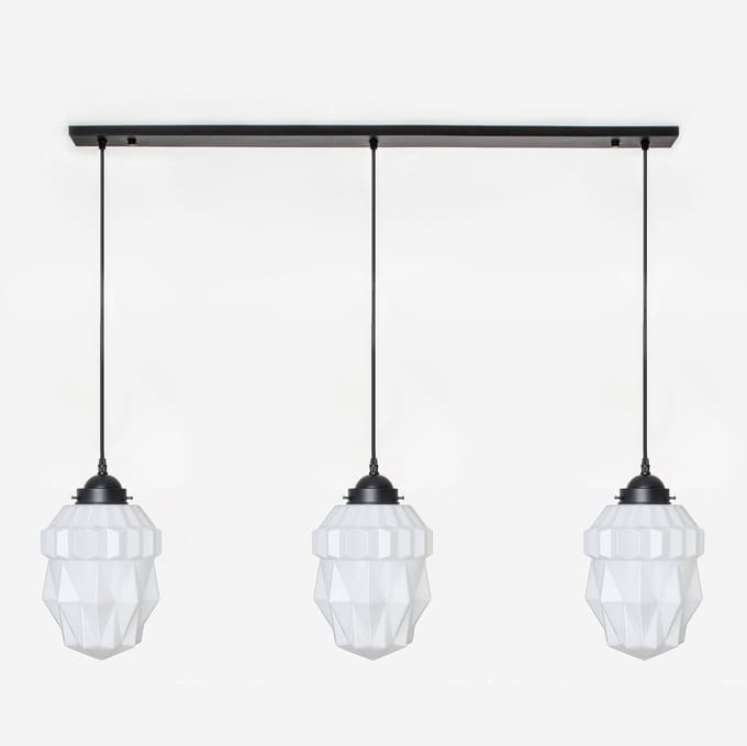 3 x Theatre lampen aan plafondbalk Moonlight - Art Deco Trade
