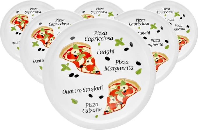Pizzateller Margherita ø 30,5 cm Set van 6