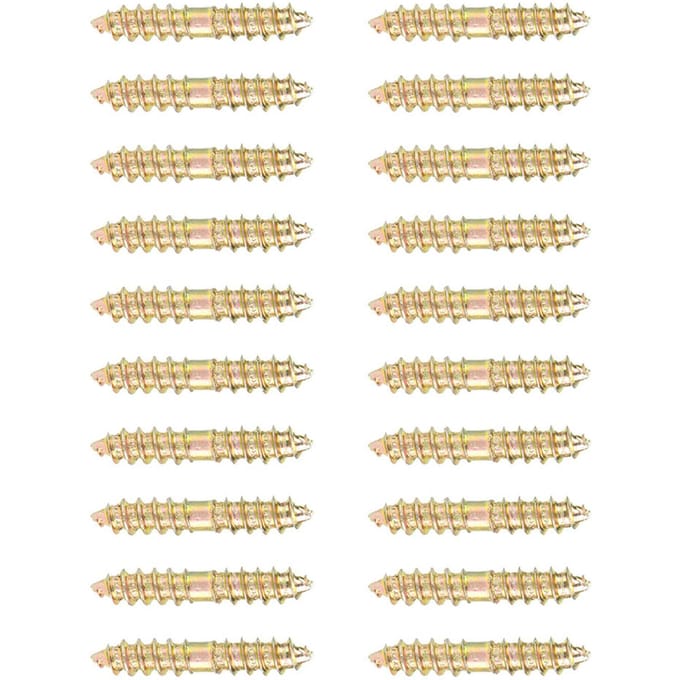 Lot de 20 vis à goujon 5 x 30 mm pour meubles et menuiserie, vis à double extrémité