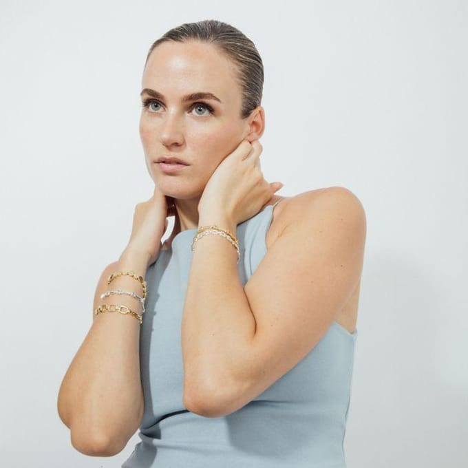 Luxenter Armband met rhodiumafwerking - Figor