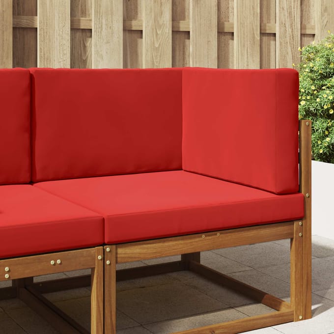 vidaXL - Buitenbankkussen - Polyester - Rood - 80 - x - 80 - cm