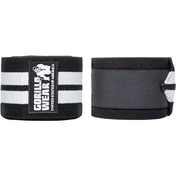 Gorilla Wear Knee Wraps - Zwart/Wit - 250CM