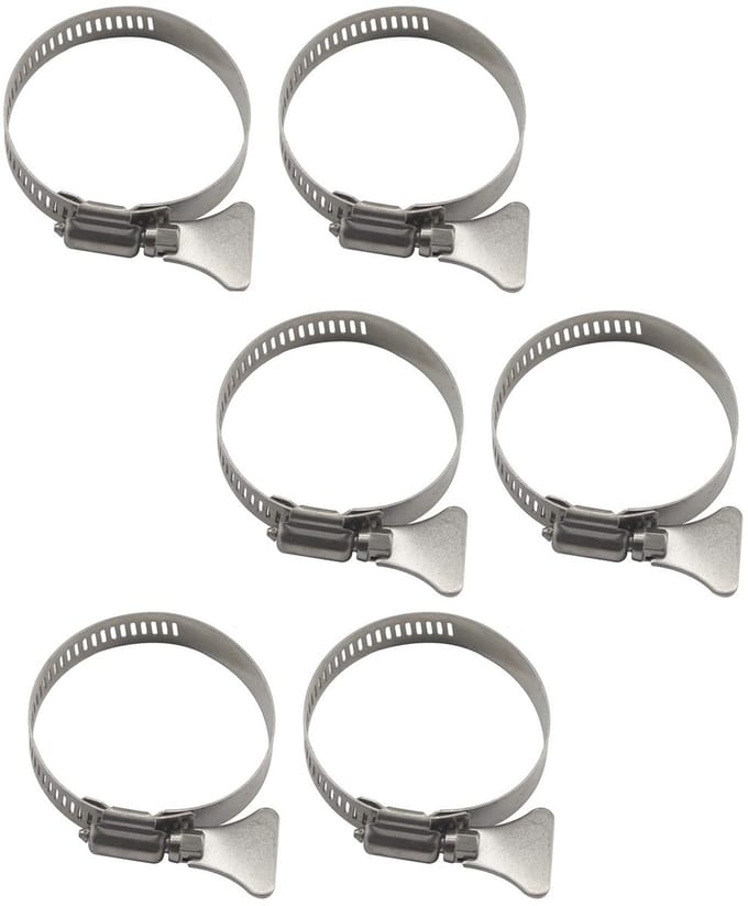 Dailygoods - Verstelbare Slangklemmen 65-89mm - 6 stuks