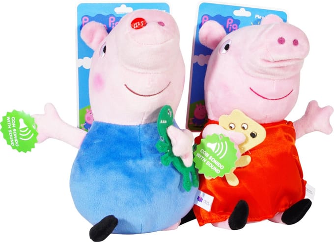 Peppa Pig Knuffel Met Geluid Junior 27 Cm Pluche Rood