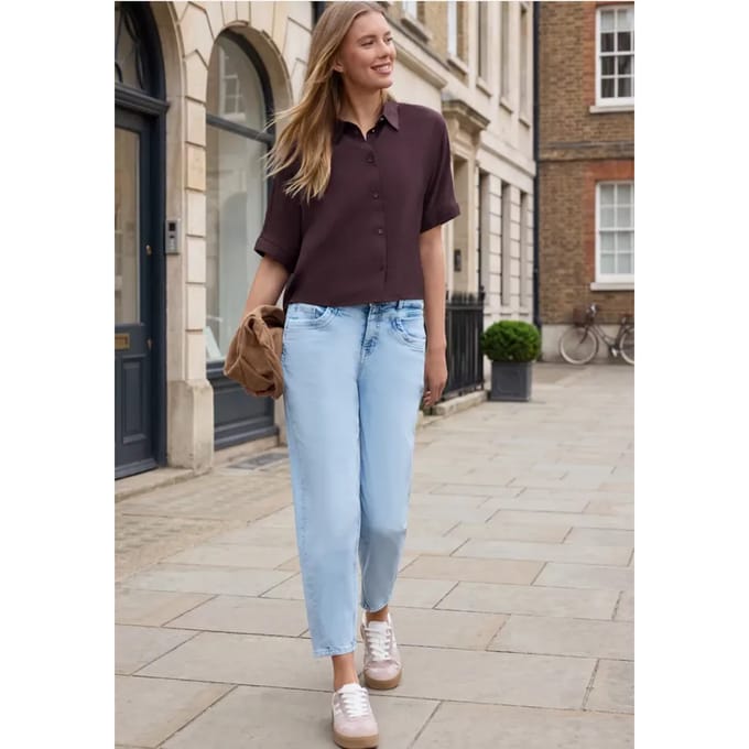 Dolman overhemdblouse met knoopsluiting