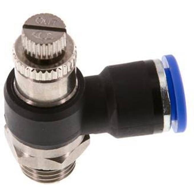 L-stuk Regelventiel 10 mm - G1/4'' Regeling-Uit Messing/Nylon
