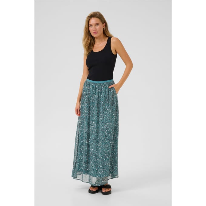Rok A-shape Teal/Black/White Graphic multicolour
