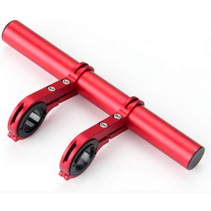 Cadre d'extension de guidon multifonction pour vélo, support d'extension pour lampe de poche et éclairage de vélo, clip de support red