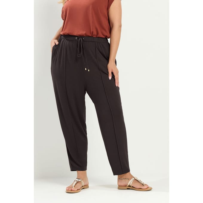 Yours Bruine Joggingbroek Met Naad Size 58-60