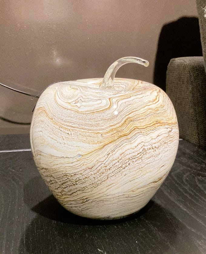 Fidrio - Stoned Collectie - Apple Appel - Glas - Mondgeblazen - Diameter 10 cm