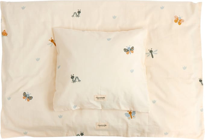 Roommate Dekbedovertrek Baby Bugs 100 x 140 cm met kussen 60 x 40 cm