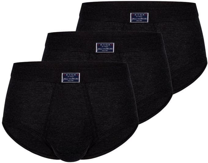 ESGE Heren Slip met voorsluiting 3 pack- Fijnrib Jeans