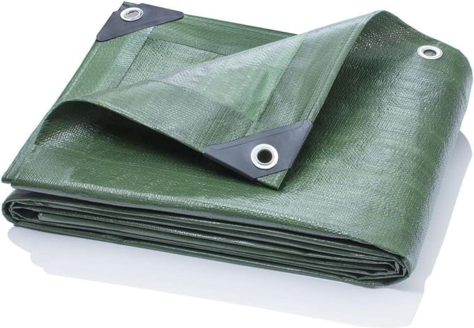 2x3m Afdekzeil 200g/m2 Groen Zware Kwaliteit - Dekzeil Afdekhoes met PREMIUM