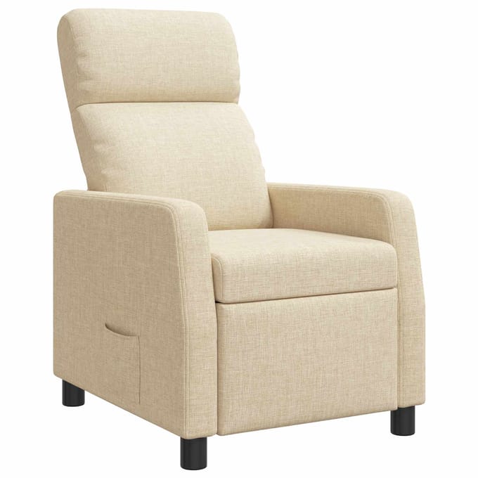 vidaXL - Recliner - Crèmekleurig - Stof