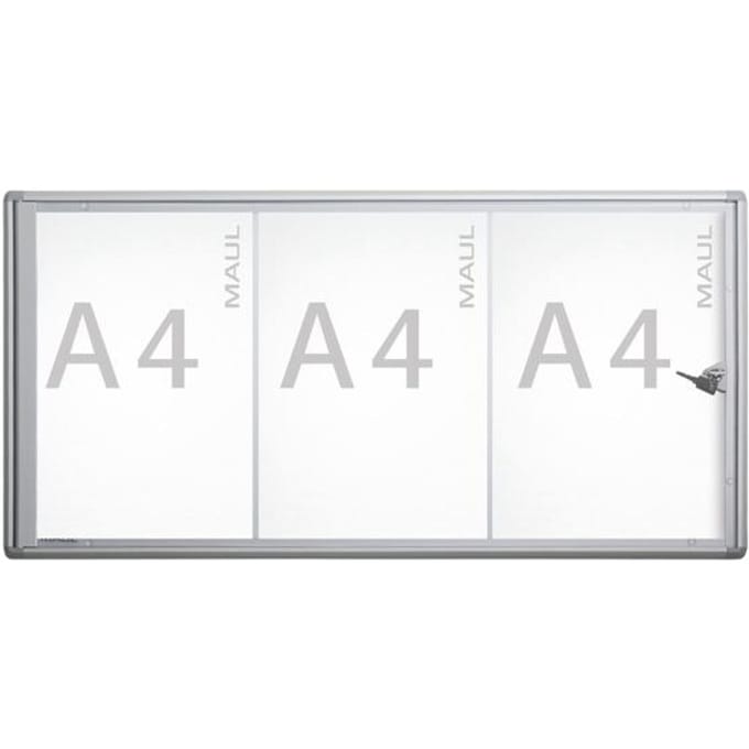 MAULextraslim Vitrine - zilver - 3 x A4 - 1 stuk - 3.1 x 71 x 35.1 cm - MAUL