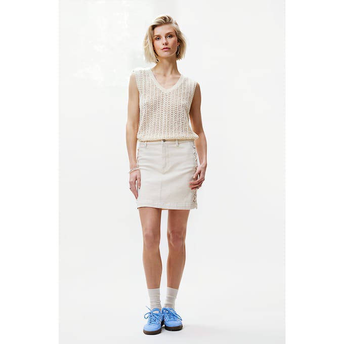 Catwalk Junkie Laced Skirt Ecru Maat: 34 | Spijkerrokken Outlet | Dames | Beige