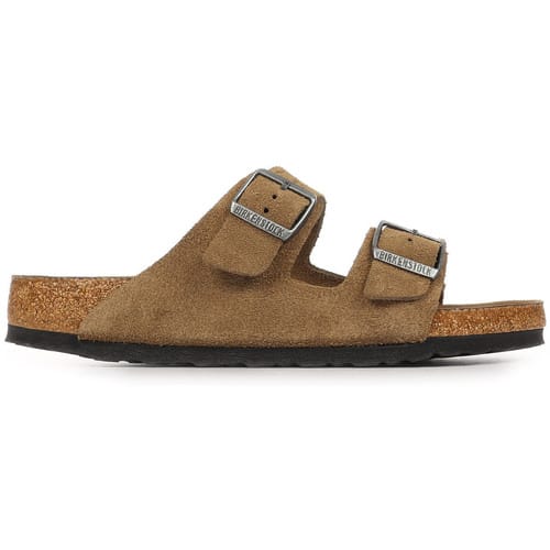 Zachte leren suède sandalen met flexibele zool Birkenstock Arizona