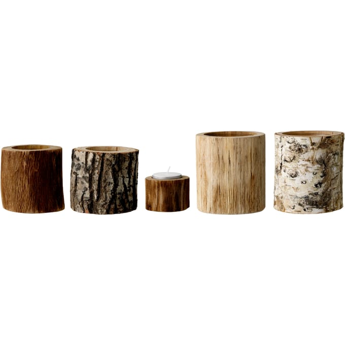 Bloomingville kaarsenhouder natural hout