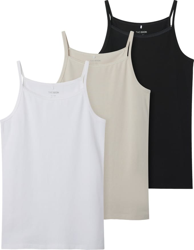 NAME IT - TKFSTRAP TOP 3P SOLID NOOS - Meisjes - Onderhemden