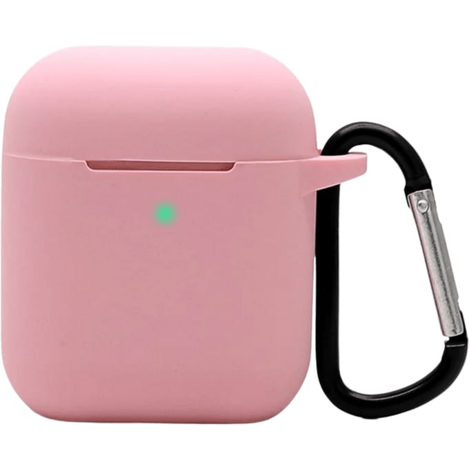 Mocaa AirPods 2 Siliconen Hoesje met Clip Roze