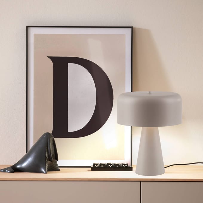Schöner Wohnen Tafellamp PENTO, beige, hoogte 35 cm, metaal, E27